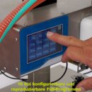 Dosierfüller Fischer-Lahr® FüllTronic 9-X, Abfüller für Creme und Gel, Zahnradpumpe, 50-18.000cP, Edelstahl, mit Touchscreen, Auslösung per Lichtschranke, Fußschalter o. autom. Zeitintervall, Ansaug-Schlauch o. optionalem Trichter  (Versand kostenfrei*)