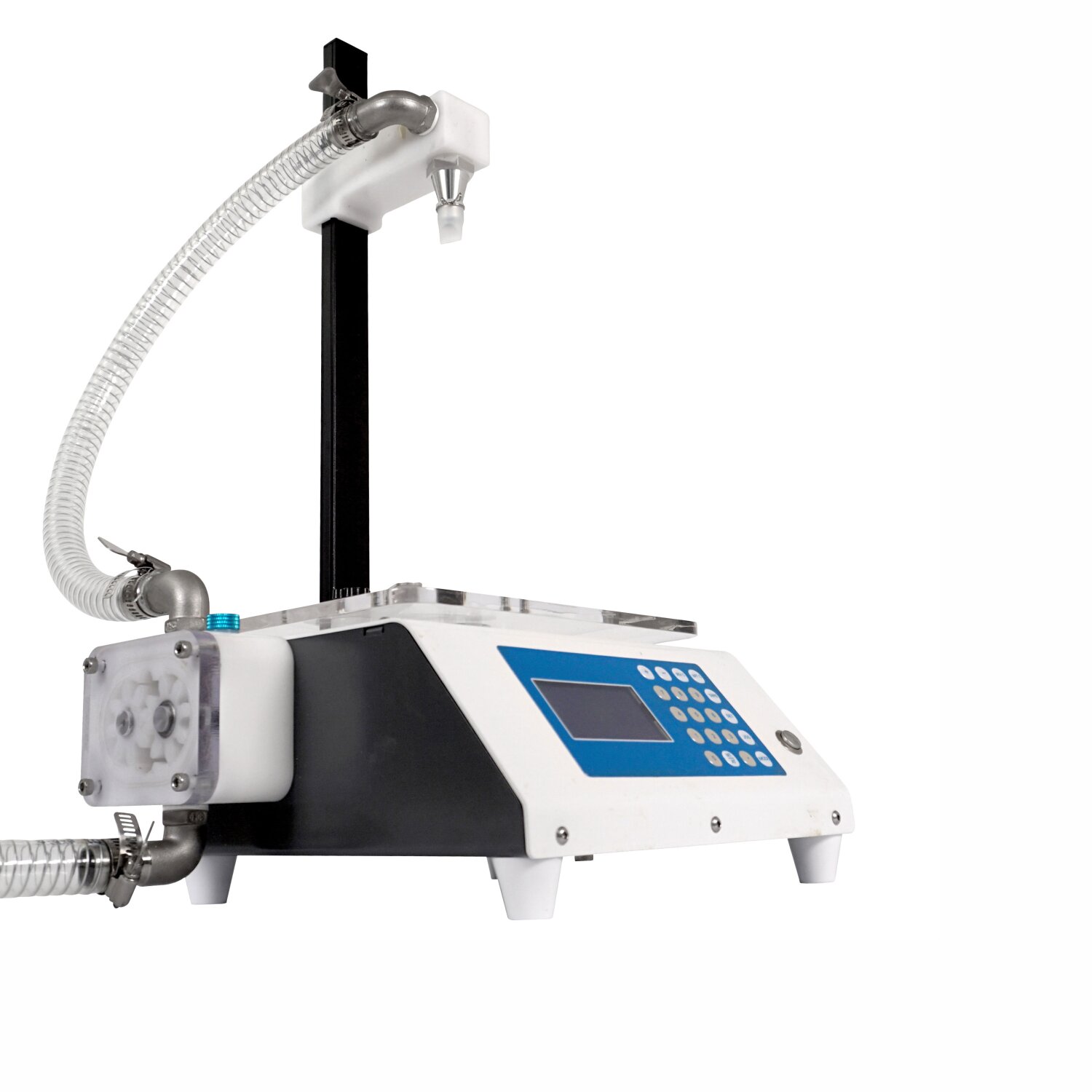 12-X  Fischer-Lahr Dosierfüller / Wiegefüller Fillmat 12-X mit Zahnradpumpe für mittlere Viskosität, gewichtsbasierte Abfüllung für leicht viskose Flüssigkeiten von 50 - 1500cP wie Öl, dünnes Gel usw,  in Flaschen, Gläser & Spezialbehälter (Versand kostenfrei*) 	 
		 (Abfüller, Dosierfüller, Abfüllgerät, gravimetric filling machine)  
	