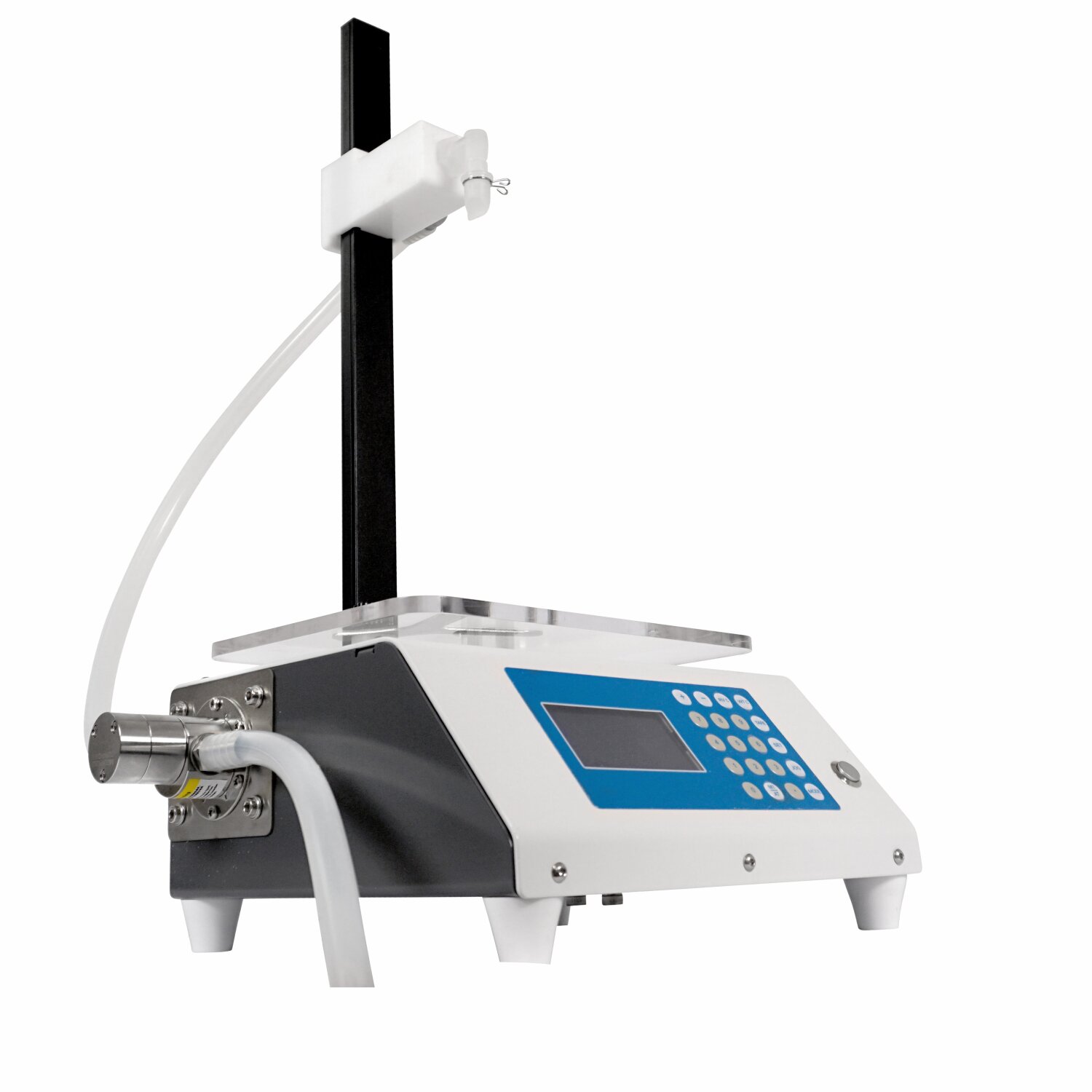 13-X  Fischer-Lahr Dosierfüller / Wiegefüller Fillmat 13-X Magnet-Membranpumpe für korrosive Flüssigkeiten (Essig, Alkohol, ätherische Öle) für niedrige Viskositäten von 1-100 cP, ideal für 20g-1000g Gewichts-Abfüllen in Flaschen & Gläser (Versand kostenfrei*) 	 
		 (Abfüller, Dosierfüller, Abfüllgerät,)  
	