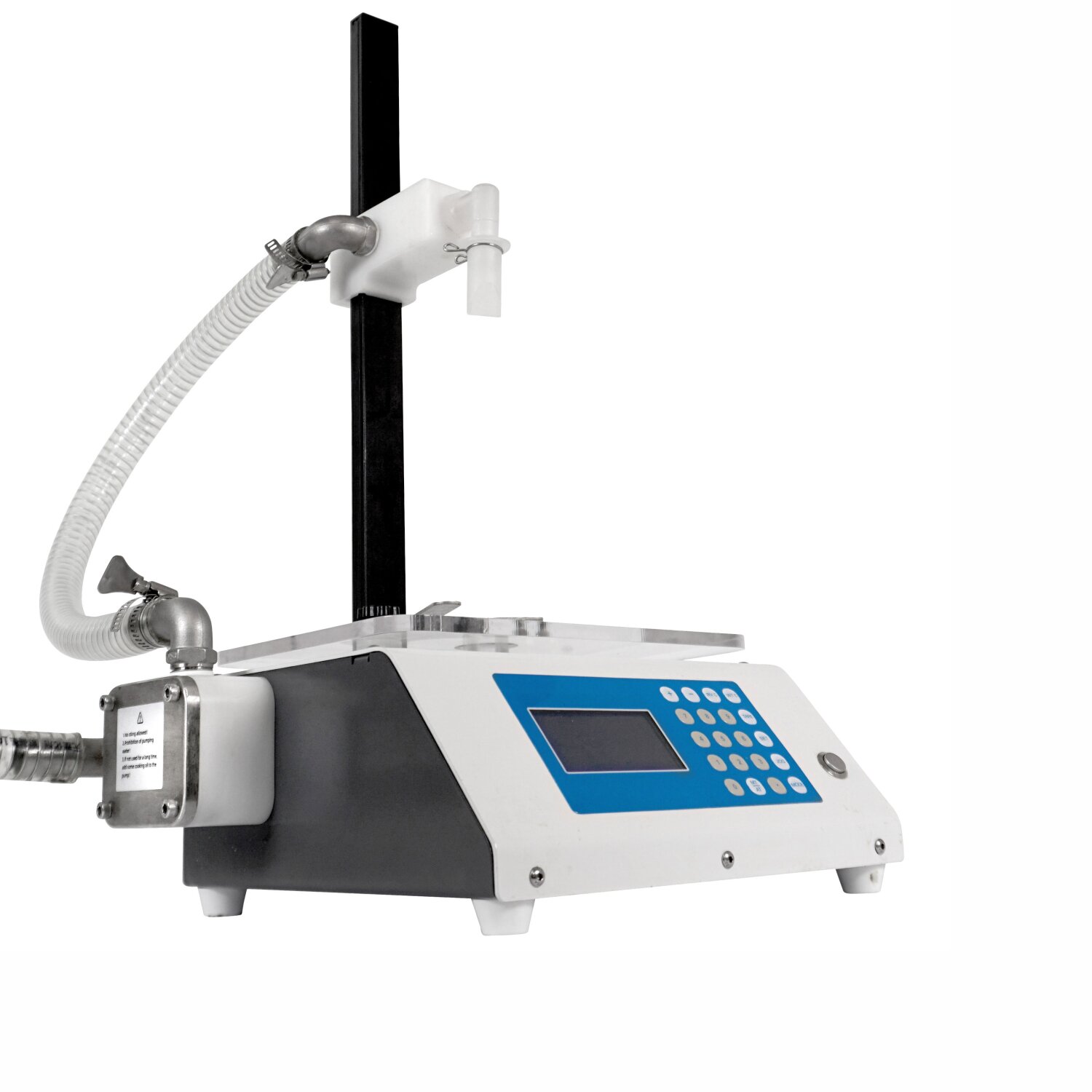 5-Y  Fischer-Lahr Dosierfüller / Wiegefüller Fillmat 5-Y, für niedere- mittlere Viskosität von 1-1500 cP und Produkte mit Partikeln < 5mm, Impeller-Pumpe bis 80°C, für Marmelade, Joghurt, Öle, Parafine, Likör, ideal für 100-1000g Gläser (Versand kostenfrei*) 	 
		 (Abfüller, Dosierfüller, Abfüllgerät,)  
	