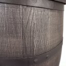 YERD Regenfass Country: Regentonne Wassertank Fass 140 Liter 3/4" Zoll Auslauf mit Messinggewinde, sehr dekoratives und realistisches Holzfass-Design, Regenwasser-Speicher aus frostfestem PE-Kunststoff, inkl. Auslaufhahn (Größe 2), mit Deckel,  made in EU