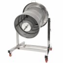 NEU 2025 - Fischer -Lahr®  FPF90 PRO Edelstahl Hydropresse kippbar:  90 Liter Kelter / Apfelpresse / Obstpresse mit Wasserdruck-Antrieb, nur bei Fischer mit zusätzlichem Druckminderer (!), inkl. Presstuch, komplett INOX, mit Fahrwerk (versandkostenfrei)*