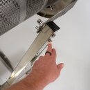 NEU 2025 - Fischer -Lahr®  FPF90 PRO Edelstahl Hydropresse kippbar:  90 Liter Kelter / Apfelpresse / Obstpresse mit Wasserdruck-Antrieb, nur bei Fischer mit zusätzlichem Druckminderer (!), inkl. Presstuch, komplett INOX, mit Fahrwerk (versandkostenfrei)*