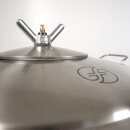 NEU 2025 - Fischer -Lahr®  FPF90 PRO Edelstahl Hydropresse kippbar:  90 Liter Kelter / Apfelpresse / Obstpresse mit Wasserdruck-Antrieb, nur bei Fischer mit zusätzlichem Druckminderer (!), inkl. Presstuch, komplett INOX, mit Fahrwerk (versandkostenfrei)*