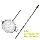 Klassischer Metall- Apfelsammler inkl. Stiel: YERD Rollsammler Apple-Wizard PRO,  komplett aus Metall, Fallobstsammler inkl. zerlegbarem Metall-Stiel