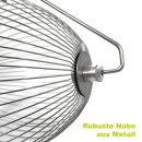 Klassischer Metall- Apfelsammler inkl. Stiel: YERD Rollsammler Apple-Wizard PRO,  komplett aus Metall, Fallobstsammler inkl. zerlegbarem Metall-Stiel