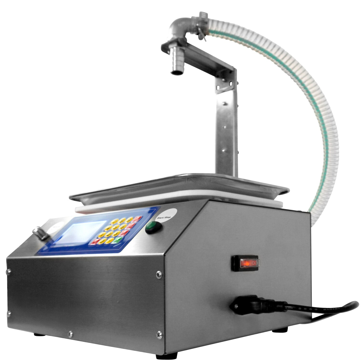 CSY-L15  Gewichtsbasiertes Abfüllgerät für Gel und Öl: Dosierfüller Fischer-Lahr FüllTronic LSY12, Edelstahl Wiegefüller für Honig & hoch viskose Flüssigkeiten wie Seife, mit 1 Station, für Flaschen, Tiegel, Gläser, Dosen,  automatische Waage (Versand kostenfrei*) 	 
		 (Abfüller, Dosierfüller, Abfüllgerät, Abfüllgerät mit Waage)  
	