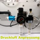 Flaschen-Etikettierer elektrisch GST 413-P mit Inkjet Printer, komfortabler Touchscreen, Druckluft-Flaschenzentrierung, schwarzweiß Drucker für MHD, Chargen-Nummern, Barcodes, Text,  Grafik oder Personalisierung (Versand kostenfrei*)