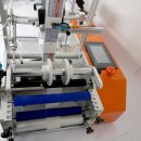 Flaschen-Etikettierer elektrisch GST 413-P mit Inkjet Printer, komfortabler Touchscreen, Druckluft-Flaschenzentrierung, schwarzweiß Drucker für MHD, Chargen-Nummern, Barcodes, Text,  Grafik oder Personalisierung (Versand kostenfrei*)