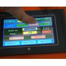 Flaschen-Etikettierer elektrisch GST 413-P mit Inkjet Printer, komfortabler Touchscreen, Druckluft-Flaschenzentrierung, schwarzweiß Drucker für MHD, Chargen-Nummern, Barcodes, Text,  Grafik oder Personalisierung (Versand kostenfrei*)