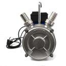 Edelstahl Weinpumpe KPE25  Enos, Kreiselpumpe, 230V, elektrische Getränkepumpe lebensmittelecht / CE-konform, Rechts-/Linkslauf, Abfüllpumpe heiß bis 80°C, 2500 l/h, 1″ Zoll Anschluss, made in EU
