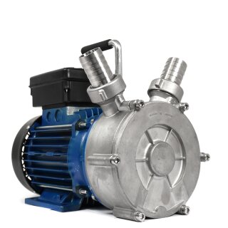 Edelstahl Weinpumpe KPE30M Enos, Kreiselpumpe, 230V, lebensmittelecht CE-konform, Rechts-/Linkslauf, Abfüllpumpe heiß bis 80°C, 3900 l/h, 1 ¼″ Zoll Anschluss, made in EU