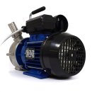 Edelstahl Weinpumpe KPE30T  Enos, Kreiselpumpe, 400V, lebensmittelecht CE-konform, Rechts-/Linkslauf, Abfüllpumpe  heiß  bis 80°C, 3900 l/h, 1 ¼″ Zoll Anschluss, made in EU