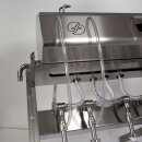 BAUSATZ UltraGravity Falldruckfüller: Flaschenabfüller mit 4 Stationen, Abfüllgerät für Flüssigkeiten 1-10 cP (Wein, Most etc), Abfüllanlage kompl. aus Edelstahl, 14mm Ventile, Abfüllmaschine ohne Pumpe,  für Lebensmittel, made in EU (Versand kostenfrei*)