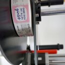 Fischer-Lahr Verpackungs- Etikettierer GST113ET automatisch,  für horizontale Etiketten, Etikettiermaschine für flache Verpackungen wie Beutel, Deckel-Labels von Gläsern oder Kartons  etc,, mit Fließband, bis zu 120 Etiketten/Min. (Versand kostenfrei *)