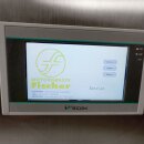 Fischer-Lahr Verpackungs- Etikettierer GST113ET automatisch,  für horizontale Etiketten, Etikettiermaschine für flache Verpackungen wie Beutel, Deckel-Labels von Gläsern oder Kartons  etc,, mit Fließband, bis zu 120 Etiketten/Min. (Versand kostenfrei *)