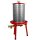 DEMA Wasserdruckpresse 20 L rot,  Modell FP20H-D "Brixen", Obstpresse / Apfelpresse, 20 Liter Edelstahl-Presskorb, rostfreie Aluminium- Hydropresse mit Kelter-Lack, DIE Kelter-Alternative zur Spindelpresse (Versand kostenfrei *)