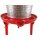 DEMA Wasserdruckpresse 20 L rot,  Modell FP20H-D "Brixen", Obstpresse / Apfelpresse, 20 Liter Edelstahl-Presskorb, rostfreie Aluminium- Hydropresse mit Kelter-Lack, DIE Kelter-Alternative zur Spindelpresse (Versand kostenfrei *)