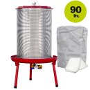INDERST Hydropresse FP90Hi, 90L Saftpresse Obstpresse / Apfelpresse, 90 Liter Edelstahl-Presskorb, rostfreies Alu mit Kelter-Lack, DIE Kelter-Alternative zur Spindelpresse (versandkostenfrei *)