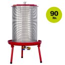 INDERST Hydropresse FP90Hi, 90L Saftpresse Obstpresse / Apfelpresse, 90 Liter Edelstahl-Presskorb, rostfreies Alu mit Kelter-Lack, DIE Kelter-Alternative zur Spindelpresse (versandkostenfrei *)