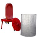 INDERST Hydropresse FP90Hi, 90L Saftpresse Obstpresse / Apfelpresse, 90 Liter Edelstahl-Presskorb, rostfreies Alu mit Kelter-Lack, DIE Kelter-Alternative zur Spindelpresse (versandkostenfrei *)