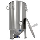 FM30 Maische- Fermenter 30 Liter , Edelstahl, konisch mit Boden-Restauslauf, Gärröhrchen, Innen-Thermometer, luftdicht verschließbarer Spanndeckel, Mini-Gärtank ideal zur flüssigen Fermentation bzw. Hefe-Vergärung bei Wein, Bier, Most / Saft-Fermentation