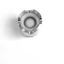 Rückschlagventil bei dünnflüssigen Medien (wie Wein, Saft, Speiseöl) für den Ansaug-Schlauch von Abfüllgeräten, 19mm (ca. 3/4" Zoll), verhindert Rücklauf  in den Lagerbehälter bei Abfüllern mit z.B. Mignon-Ventilen oder Ventilen die nicht selbst schließen