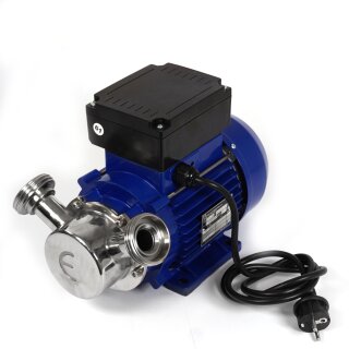 Impellerpumpe WI30B Euro 30,  Edelstahl-Pumpe lebenmittelecht, 4500 l/h, ohne Bypass, 230V, 1,5 PS , 900 U/Min, made in EU