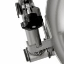 B-Ware Spindelpresse / Obstpresse Fischer V22: manuelle Edelstahl Spindelpresse mit 22 Liter Presskorb, kippbare Spindel, komplett aus Edelstahl - leichte Gebrauchsspuren