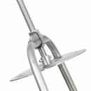 B-Ware Spindelpresse / Obstpresse Fischer V22: manuelle Edelstahl Spindelpresse mit 22 Liter Presskorb, kippbare Spindel, komplett aus Edelstahl - leichte Gebrauchsspuren