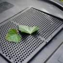 YERD Regentonne / Regenfass, 170 Liter, schwarz, zerlegt – mit kindersicherem Deckel, kompakt, schnell aufgebaut, mit Schlauch, Absperrhahn & Laubschutz, aus frostsicherem Kunststoff