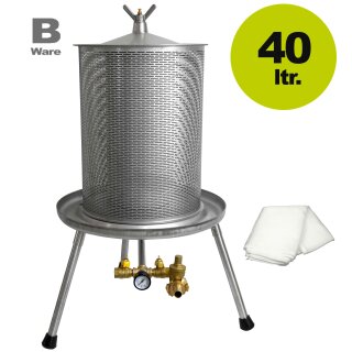 B-Ware Fischer-Lahr Wasserdruck- Obstpresse 40 L, Edelstahl - mit leichten Gebrauchsspuren