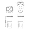 GRAF / GARANTIA Regentonne eckig, IBIZA 200 Liter  Regenfass, anthrazit grau,  umweltfreundlich weil aus 100% recyceltem PP, made in Germany