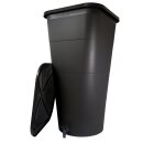 GRAF / GARANTIA Regentonne eckig, IBIZA 200 Liter  Regenfass, anthrazit grau,  umweltfreundlich weil aus 100% recyceltem PP, made in Germany
