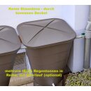 GRAF / GARANTIA Regentonne eckig, IBIZA 200 Liter  Regenfass, anthrazit grau,  umweltfreundlich weil aus 100% recyceltem PP, made in Germany