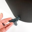 GRAF / GARANTIA Regentonne eckig, IBIZA 200 Liter  Regenfass, anthrazit grau,  umweltfreundlich weil aus 100% recyceltem PP, made in Germany