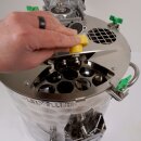 Edelstahl Kochtopf 35 Liter, Marmeladentopf mit Rührwerk und Geschwindigkeitsregler,  Inverter-Motor mit stufenloser Geschwindigkeits-Regelung, mit Thermometer, Kochkessel für Gasbefeuerung,  made in EU (Versand kostenfrei*)