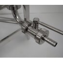 Edelstahlfass mit Rührwerk 150 Liter, mit Inverter-Motor (stufenlose Geschwindigkeit),  Vermischungstank für flüssige Lebensmittel / Getränke, Rührtank mit Bodenauslauf, Mischtank made in EU (Versand kostenfrei*)