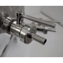 Edelstahlfass mit Rührwerk 150 Liter, mit Inverter-Motor (stufenlose Geschwindigkeit),  Vermischungstank für flüssige Lebensmittel / Getränke, Rührtank mit Bodenauslauf, Mischtank made in EU (Versand kostenfrei*)