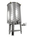 Edelstahlfass mit Rührwerk 150 Liter, mit Inverter-Motor (stufenlose Geschwindigkeit),  Vermischungstank für flüssige Lebensmittel / Getränke, Rührtank mit Bodenauslauf, Mischtank made in EU (Versand kostenfrei*)