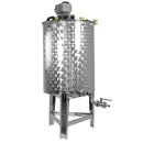 Edelstahlfass mit Rührwerk 150 Liter, mit Inverter-Motor (stufenlose Geschwindigkeit),  Vermischungstank für flüssige Lebensmittel / Getränke, Rührtank mit Bodenauslauf, Mischtank made in EU (Versand kostenfrei*)