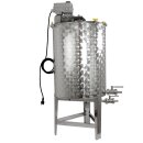 Edelstahlfass mit Rührwerk 150 Liter, mit Inverter-Motor (stufenlose Geschwindigkeit),  Vermischungstank für flüssige Lebensmittel / Getränke, Rührtank mit Bodenauslauf, Mischtank made in EU (Versand kostenfrei*)