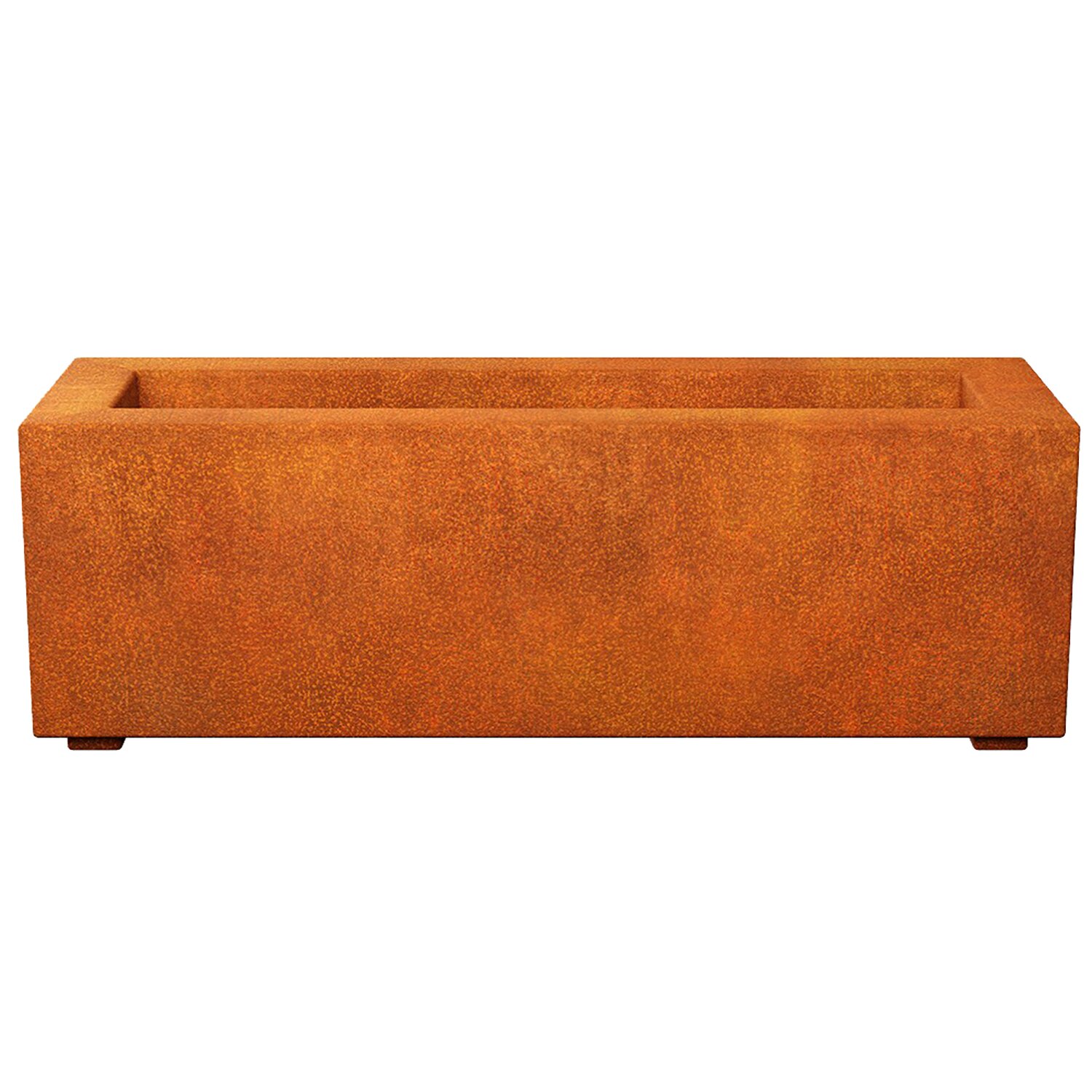 L1  LARGO 1 Corten Metallblumentopf,  rostiges Design-Objekt aus Corten-Stahl, Materialdicke 2mm, 90x30x30 cm 	 
		 (Cortenstahl, Corten, Design)  
	