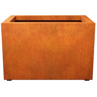 LARGO 5 Corten Metallblumentopf, Design-Objekt aus Corten-Stahl, Materialdicke 2mm, 90x60x60 cm