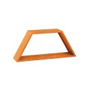 Zubehör Produktbild: LENA SKL TRAPEZ 1500 Corten Holzständer, Design-Objekt aus Corten-Stahl, materialdicke 2mm,  Brennholzregal  metall,  witterungsbeständig  (für außen), 150x40x65 cm.  Scheit-Holzregal made in  EU
