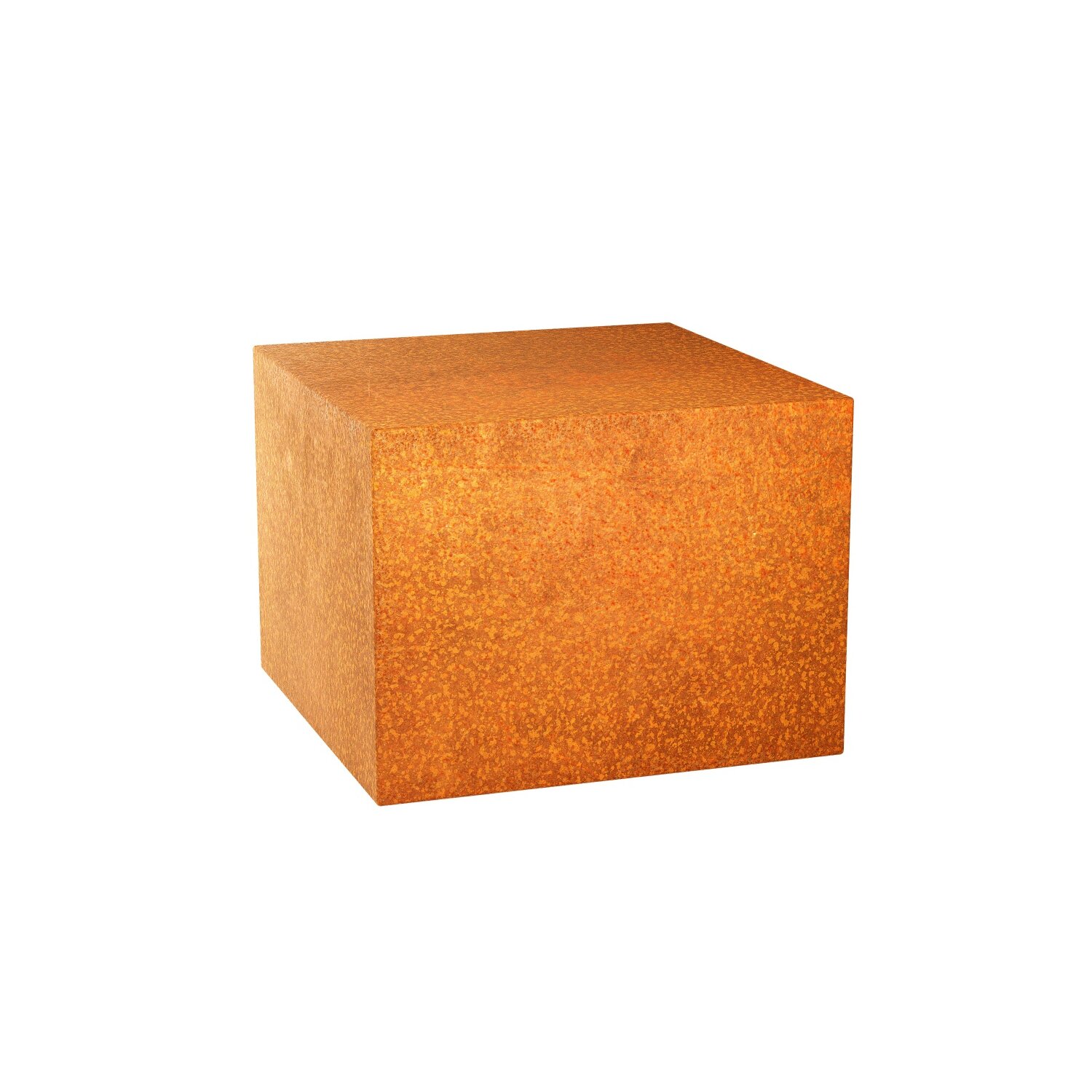 SIM1  SIMPLE 1 Corten Basis Deko-Podest / Sockel / Aufsteller / Ständer, Design-Objekt rostig aus Corten-Stahl, archaische Präsentation Indoor und Outdoor, Materialdicke 2mm, 60x60x45 cm 	 
		 (Cortenstahl, Corten, Design)  
	