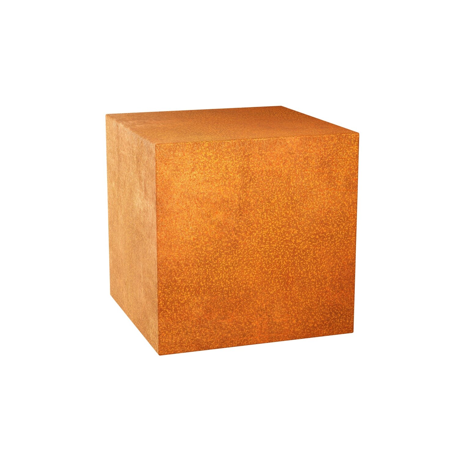 SIM2  SIMPLE 2 Corten Basis Deko-Podest / Sockel / Aufsteller / Ständer, Design-Objekt rostig aus Corten-Stahl,  archaische Präsentation Indoor und Outdoor, Materialdicke 2mm, 60x60x60 cm 	 
		 (Cortenstahl, Corten, Design)  
	
