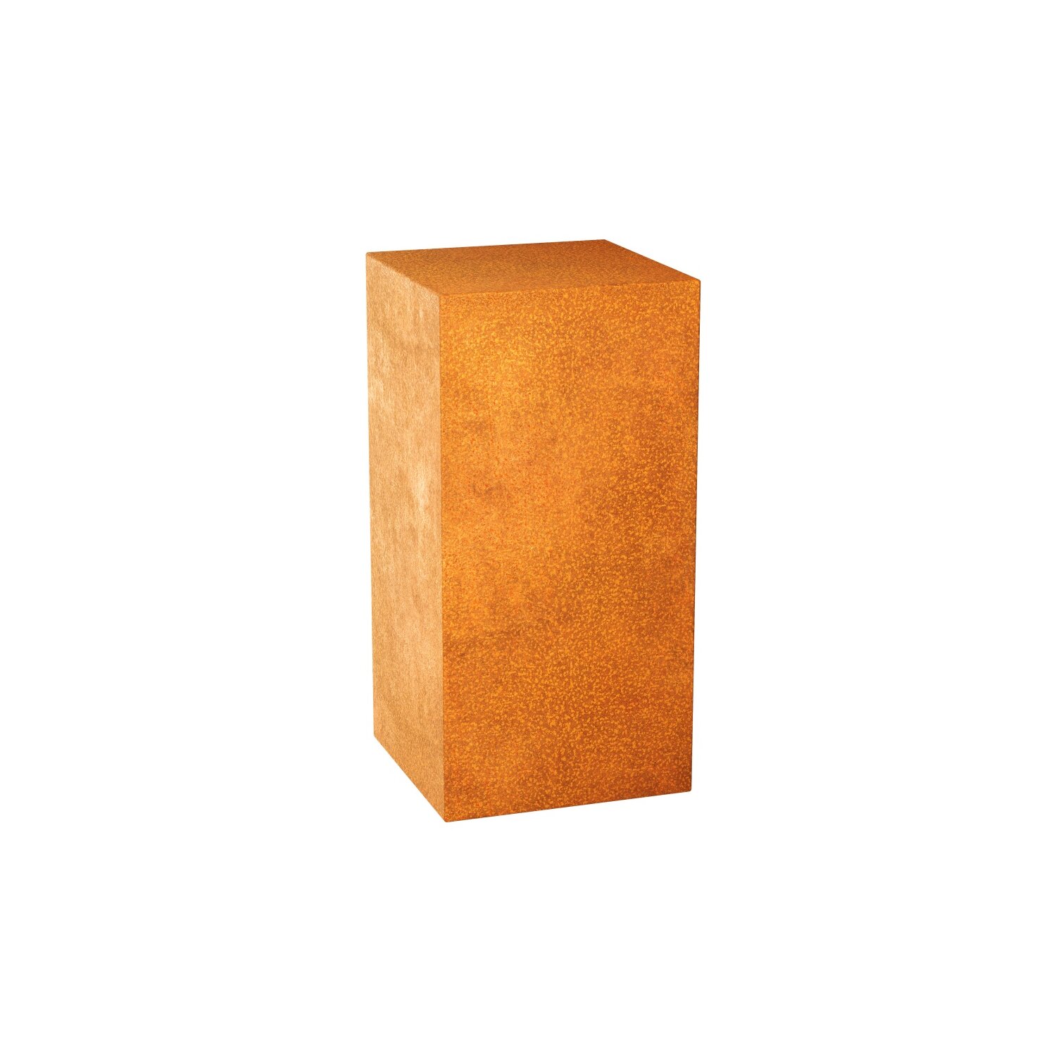 SIM6  SIMPLE 6 Corten Basis Deko-Podest / Sockel / Aufsteller / Säule / Ständer, Design-Objekt rostig aus Corten-Stahl,  archaische Präsentation Indoor und Outdoor, Materialdicke 2mm, 45x45x90 cm 	 
		 (Cortenstahl, Corten, Design)  
	