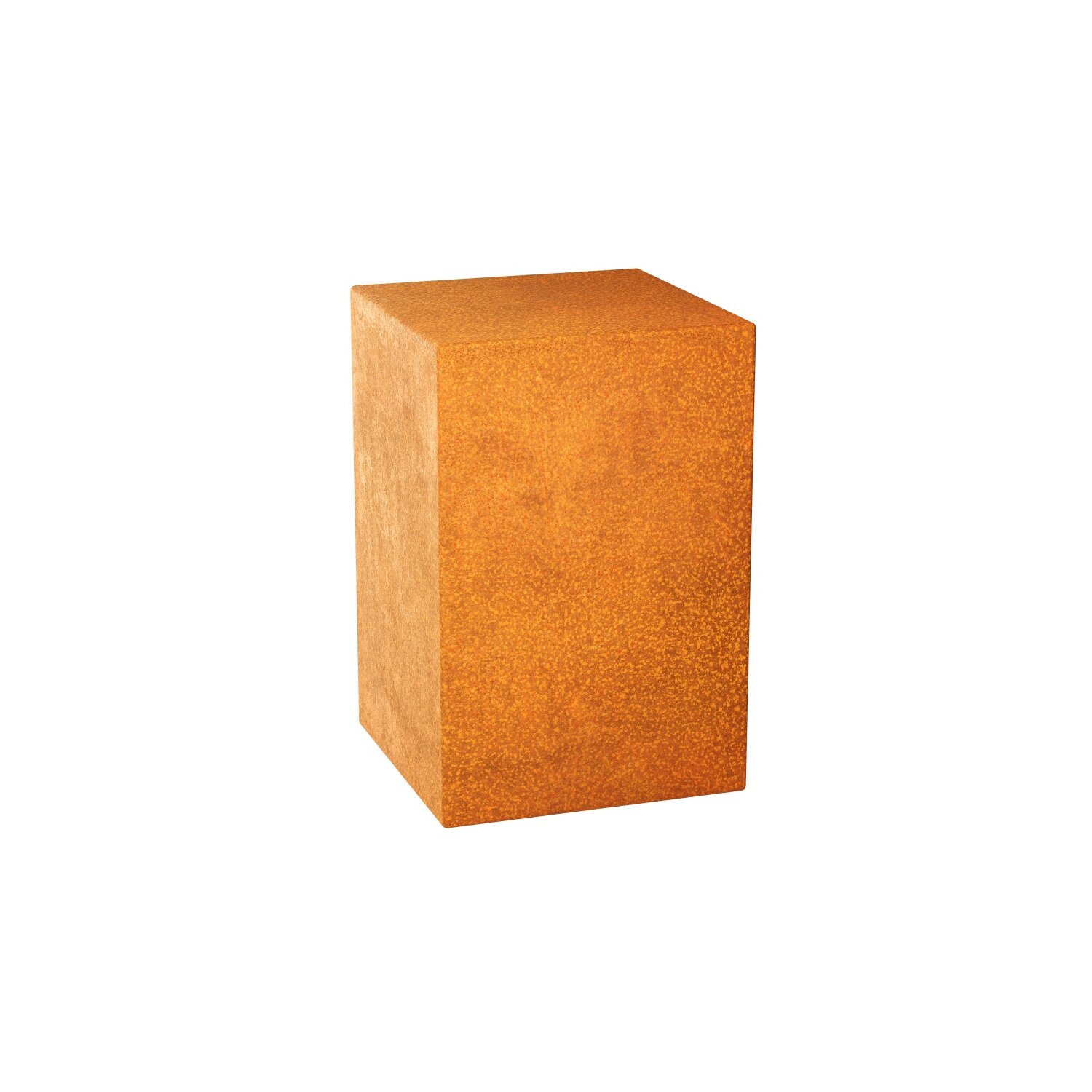 SIM8  SIMPLE 8 Corten Basis Deko-Podest / Sockel / Aufsteller / Ständer, Design-Objekt rostig aus Corten-Stahl,  archaische Präsentation Indoor und Outdoor, Materialdicke 2mm, 30x30x45 cm 	 
		 (Cortenstahl, Corten, Design)  
	