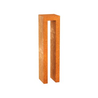 HIERRO 10 Corten Basis Deko-Podest / Sockel / Aufsteller / Säule / Ständer, Design-Objekt rostig aus Corten-Stahl, archaische Präsentation Indoor und Outdoor, Materialdicke 2mm, 30x30x120 cm , made in EU (Versand kostenfrei*)